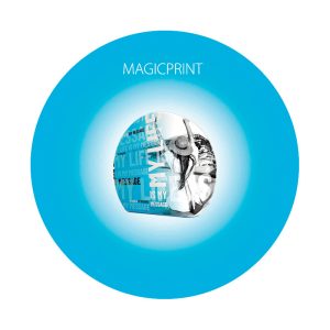 Stand publicitaire personnalisé Lune 3D