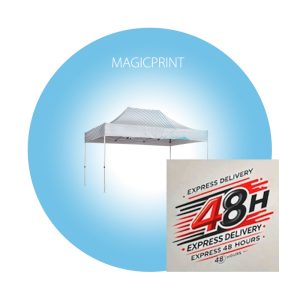 Tente publicitaire personnalisable en polyester