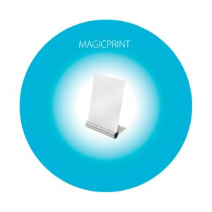 Stand comptoir publicitaire personnalisé en métal