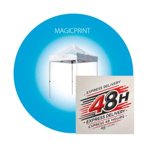 Tente publicitaire en polyester personnalisée