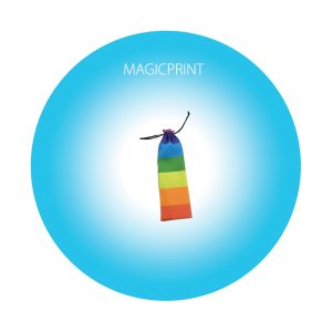 Pochette éventail tissu personnalisée en polyester imprimée en sublimation avec cordelette coulissante