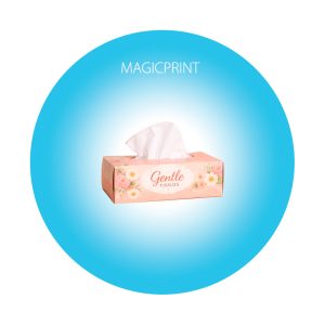 Boîte mouchoir rectangulaire personnalisée avec impression logo en quadrichromie