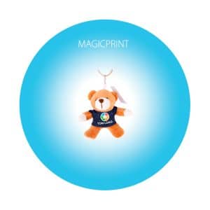 Porte-clés ours personnalisable avec t-shirt imprimé logo entreprise