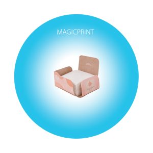 Étui carton personnalisé avec mouchoirs 4 plis pour communication publicitaire