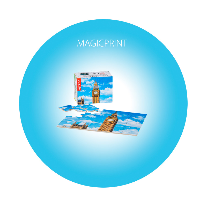 Puzzle personnalisé original avec impression haute définition sur carton recyclé, idéal pour communication d’entreprise et événements promotionnels.