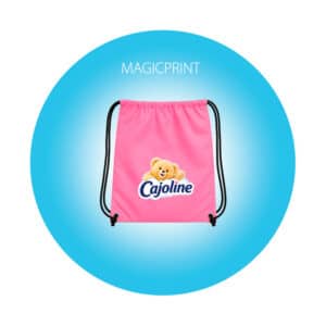 Sac à dos cordelette personnalisé en microfibre absorbante avec impression publicitaire full color pour événements et voyages professionnels