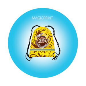 Sac à dos cordelette personnalisé réfléchissant avec impression publicitaire quadri couleur pour événements sportifs et distributions promotionnelles