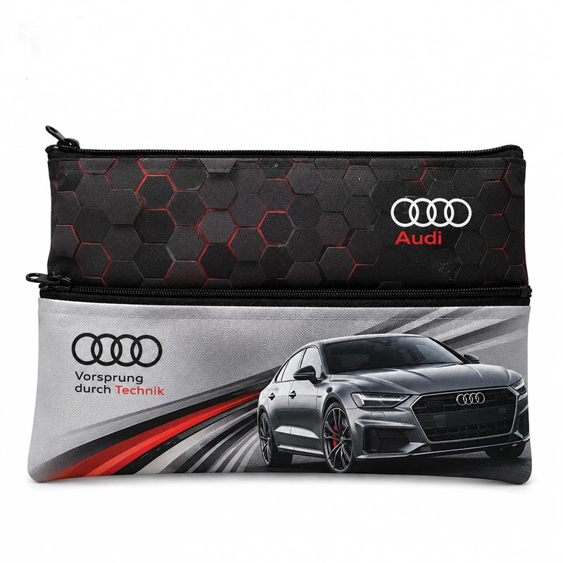 Trousse personnalisée Rue du Print avec options de transport et impression en quadrichromie