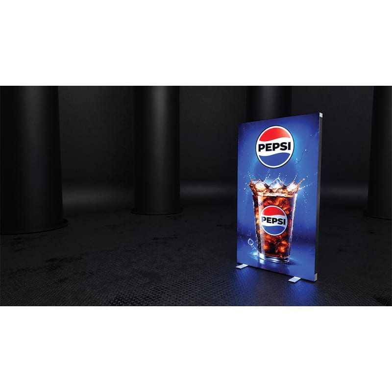 Stand lumineux pliable personnalisé avec visuel haute définition