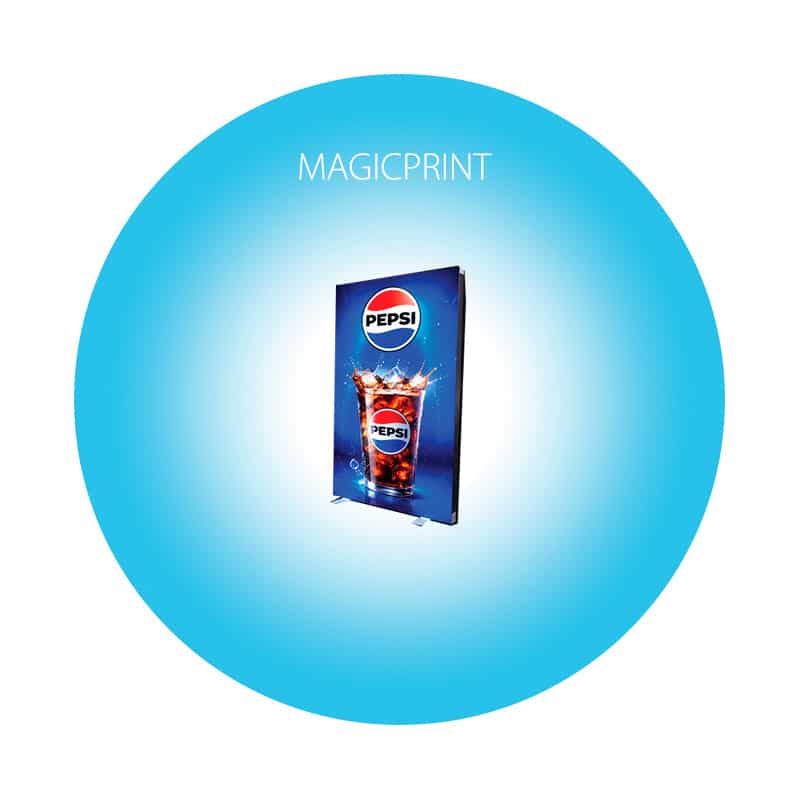 Stand lumineux pliable personnalisé avec impression textile LED