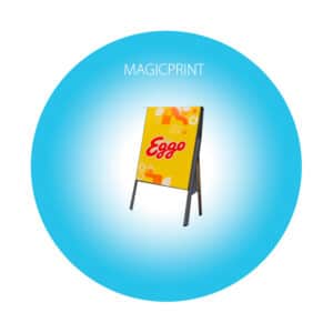 Stop trottoir A1 personnalisé avec cadre LED pour commerce