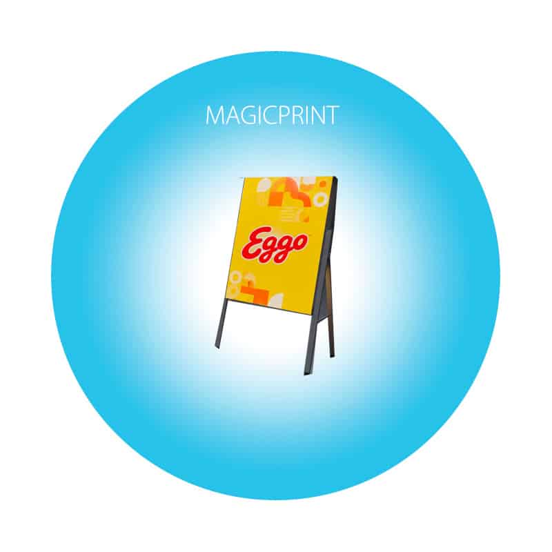 Stop trottoir A1 personnalisé avec cadre LED pour commerce