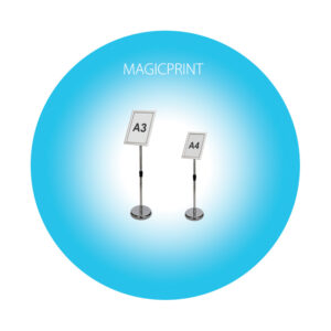 Support élégant orientable pour menus A4 et A3 avec protection PVC antireflet