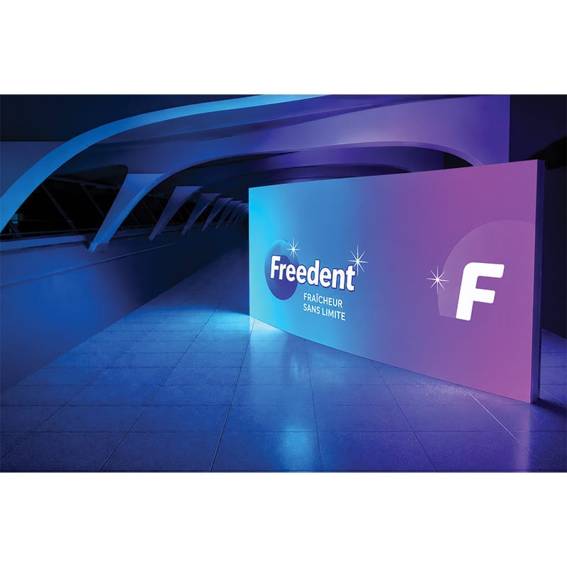 Stand lumineux LED personnalisé en aluminium