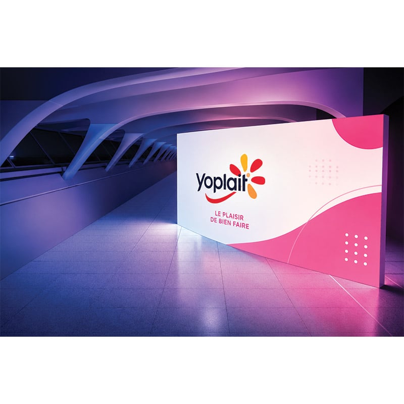 Stand lumineux LED personnalisé pour exposition