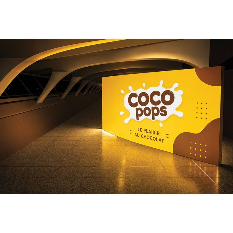 Stand lumineux LED personnalisé grand format