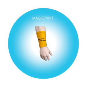 Manchette poignet personnalisée pour sportif avec impression haute définition