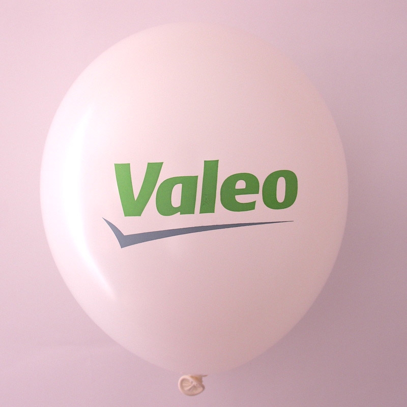 ballons publicitaire blanc - marquage 2 couleurs