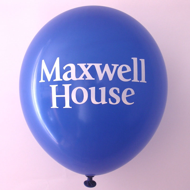 ballons publicitaire bleu - marquage 1 couleur