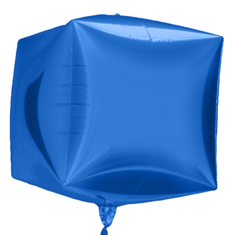 Ballon Mylar publcitaire - forme cube bleu