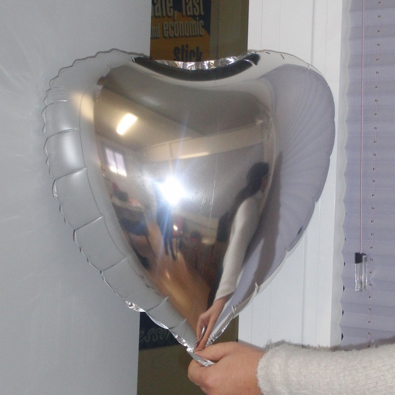 Ballon Mylar publcitaire - forme coeur Argent