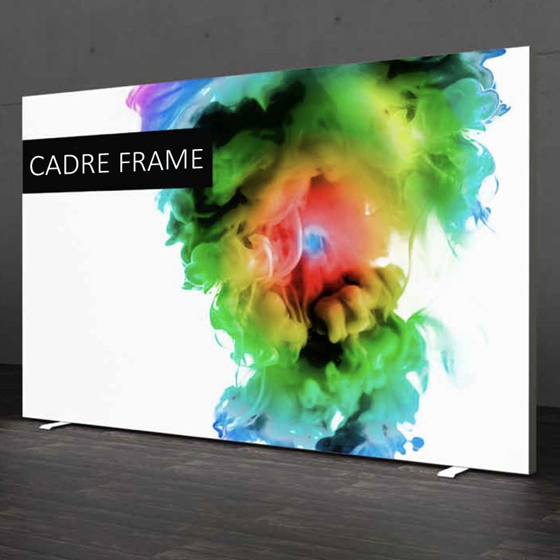 Cadres aluminium publicitaire - rectangle sur pied format paysage