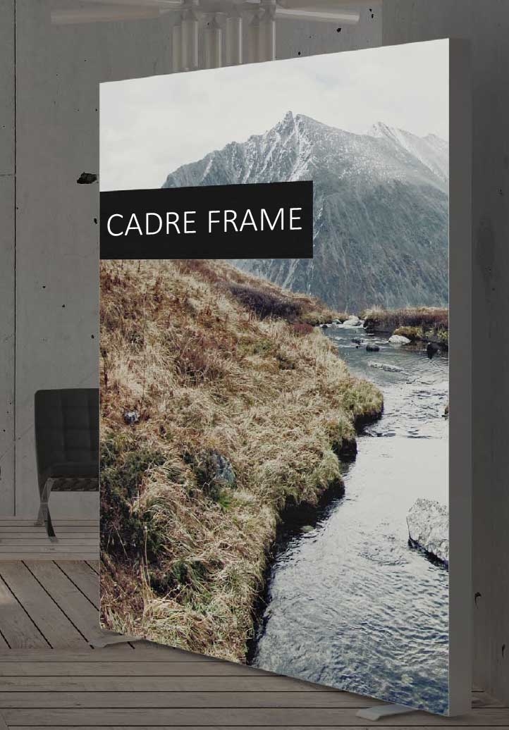 Cadres aluminium publicitaire - rectangle sur pied format portrait