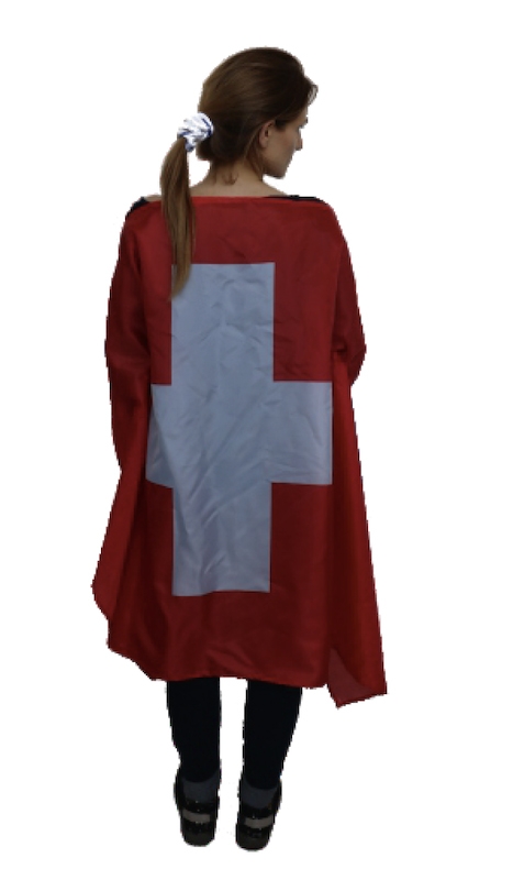 Drapeaux – Poncho publicitaire bras plié