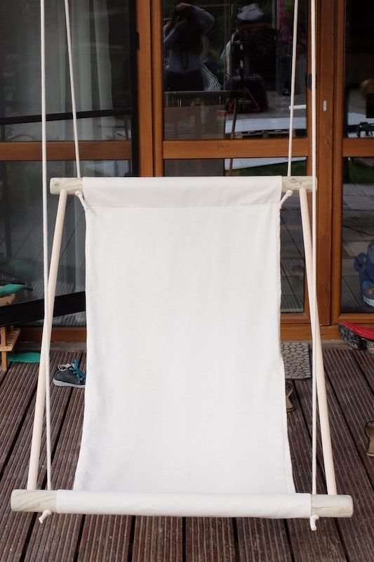 Hamac - Chaise tissus blanc