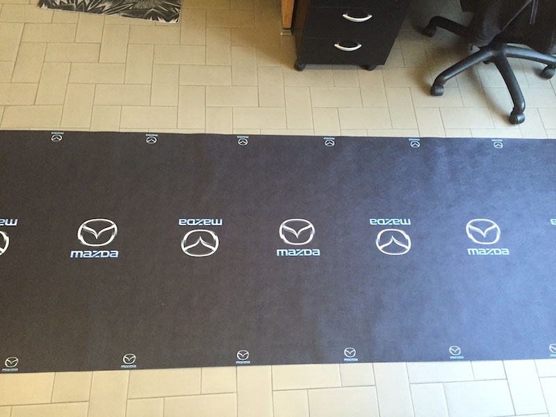 Nappe en intissé publicitaire