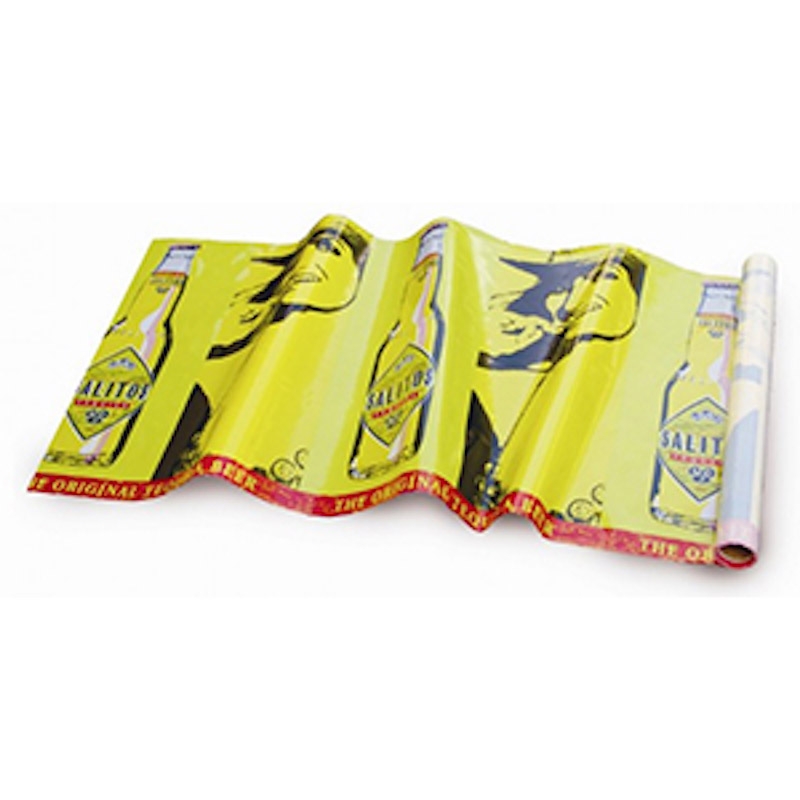 Nappe en Plastique publicitaire fond jaune