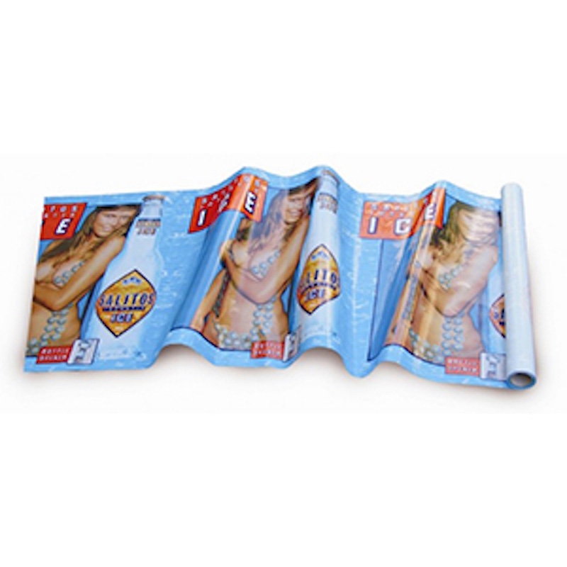 Nappe en Plastique publicitaire fond bleu