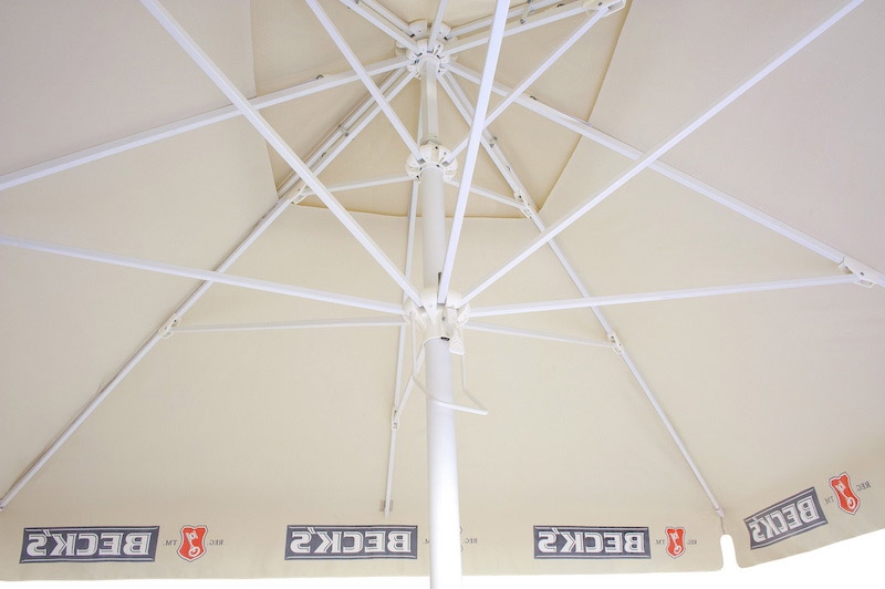 Parasol carré publicitaire - 4 mètres structure interieur
