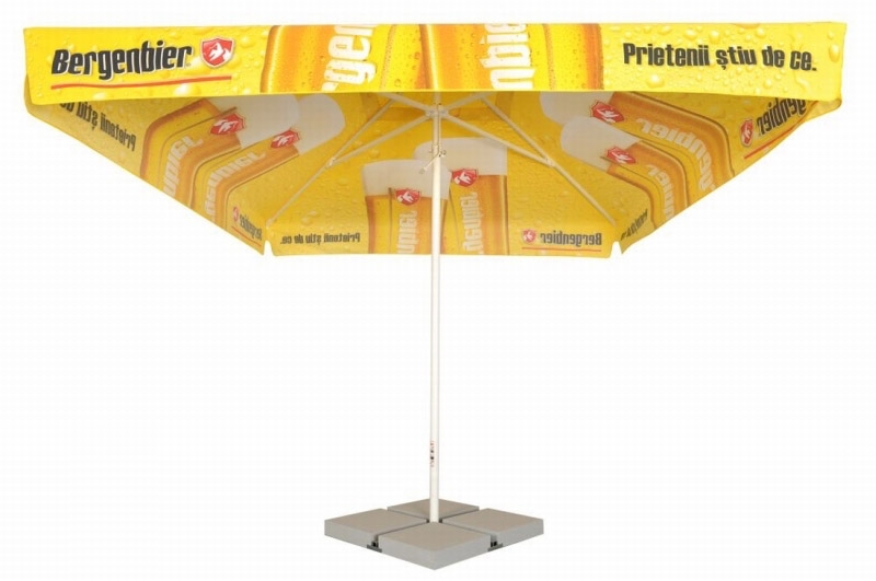 Parasol carré publicitaire Jaune - 3 mètres