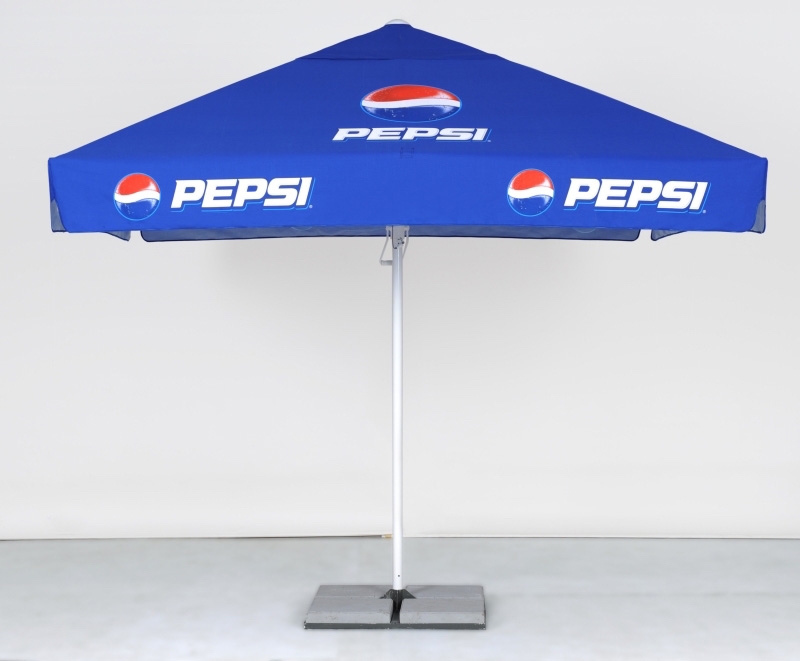 Parasol carré publicitaire Bleu - 3 mètres