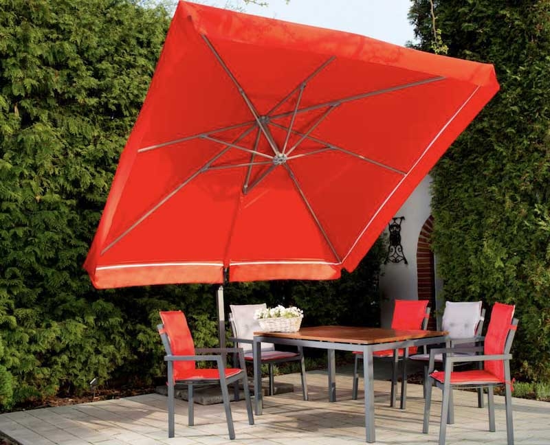 Parasol déporté publicitiare carré 3 mètres