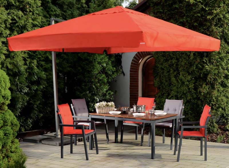 Parasol déporté personnalisable carré 3 mètres