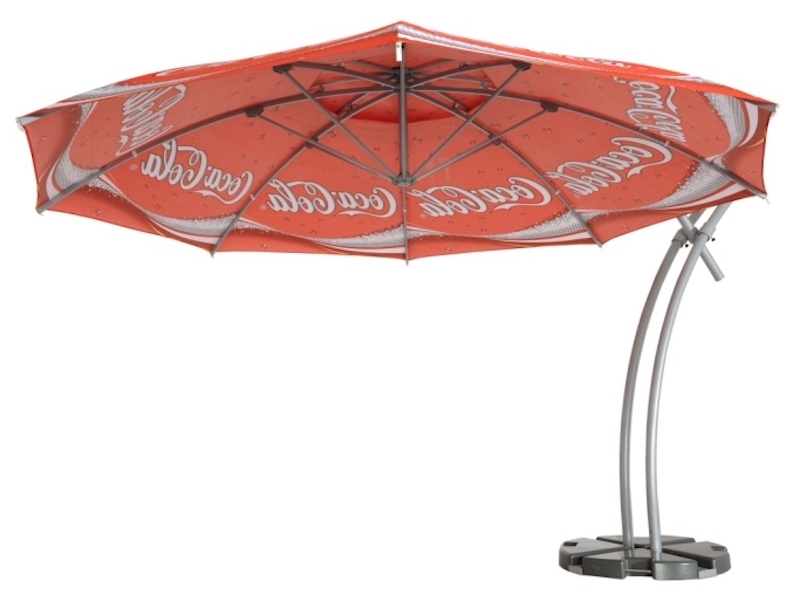 Parasol déporté publicitaire rond 3,5 mètres - stucture interieur
