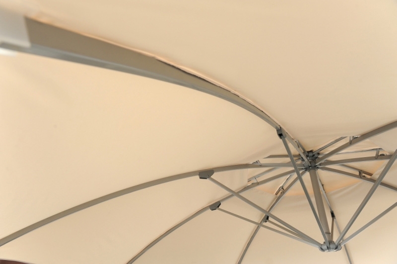 Parasol déporté publicitaire rond 4,2 mètres - structure interieur