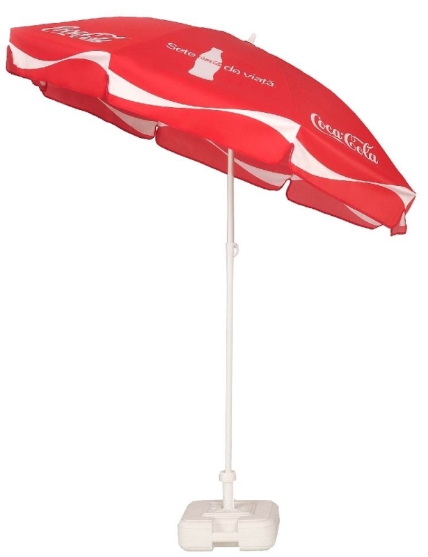 Parasol rond publicitaire 1,80 mètres - incliné