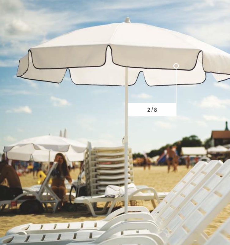 Parasol rond publicitaire 2 mètres