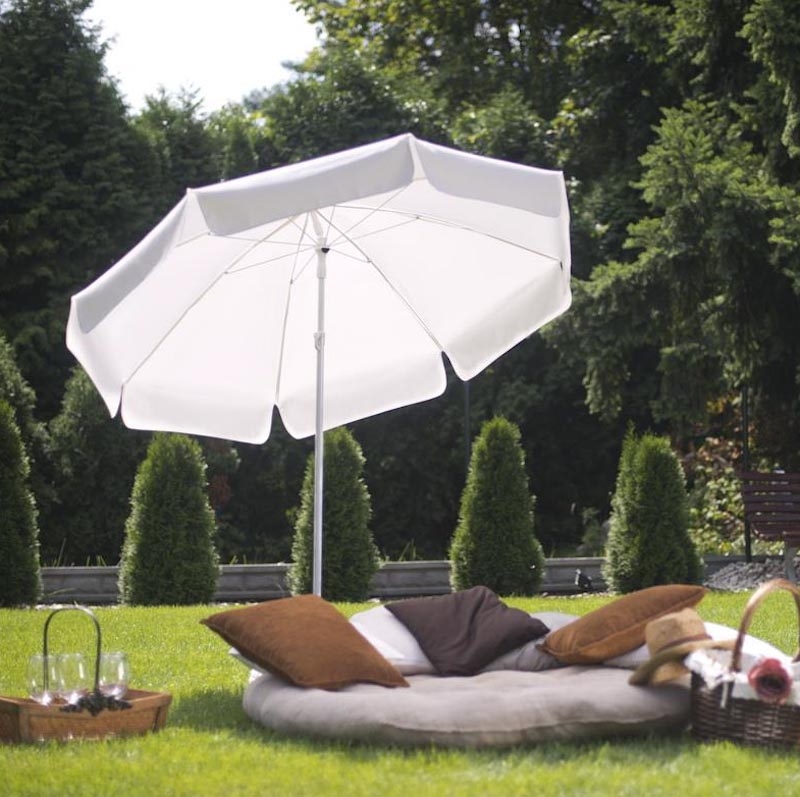 Parasol rond publicitaire incliné - 2 mètres