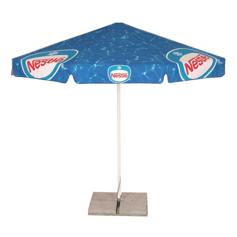 Parasol rond publicitaire personnalisable logo Nestle - 3 mètres