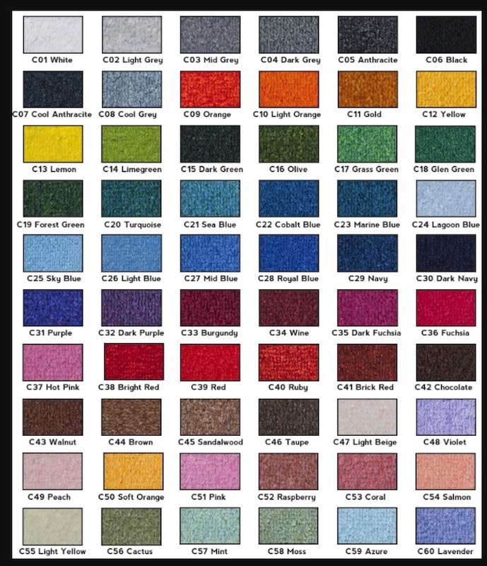 Tapis GRAND PASSAGE personnalisable à partir de 44 couleurs standards