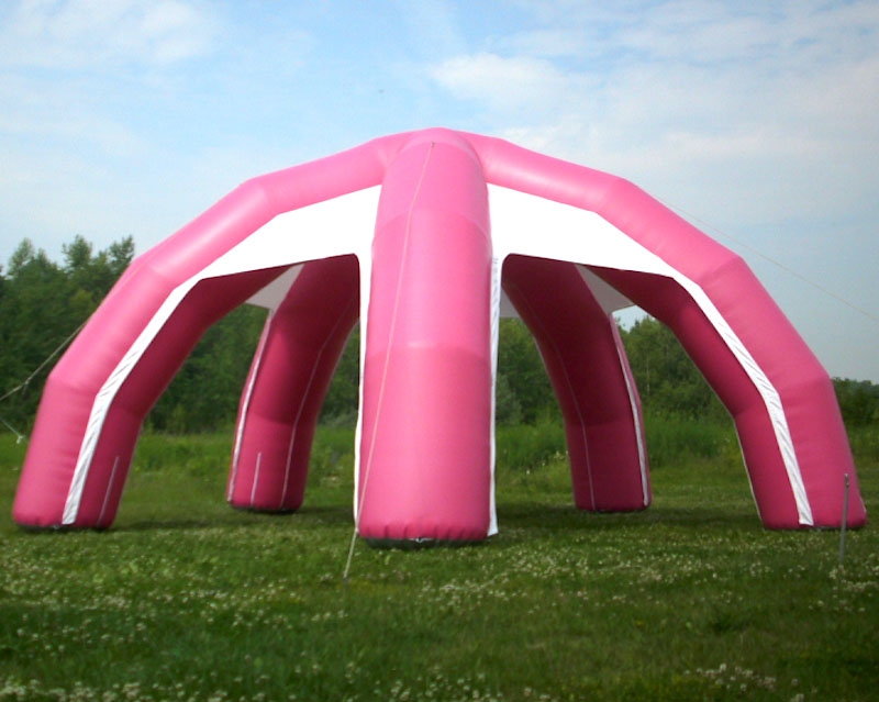 Tente gonflable publicitaire personnalisé rose sans porte