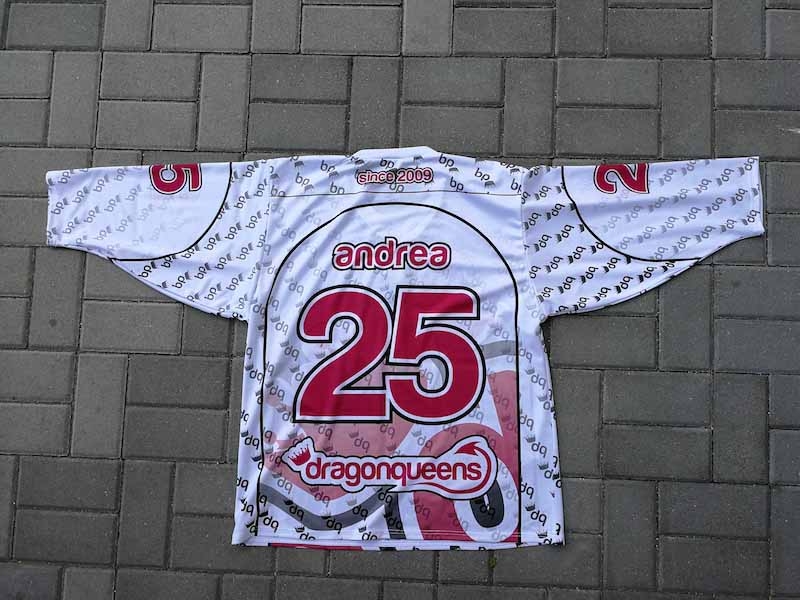 Vêtements de sport personnalisé - T-shirt long HOCKEY blanc