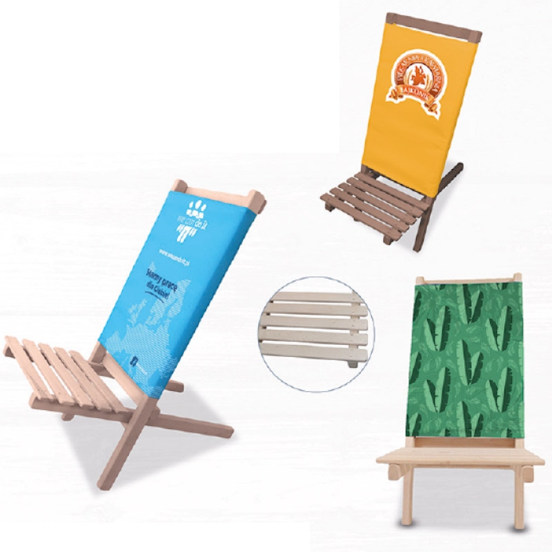 Chaise basse publicitaire personnalisable