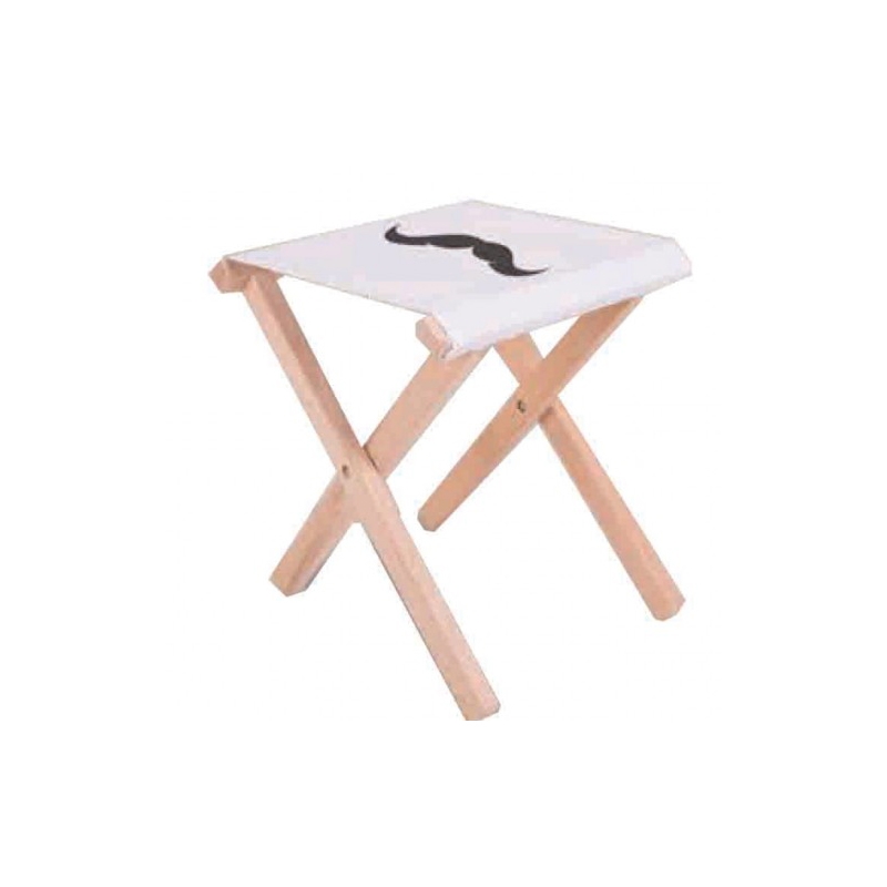 Tabouret publicitaire - marquage logo sur fond blanc