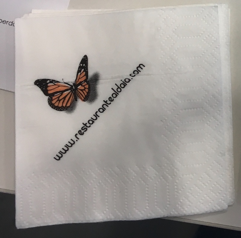 Serviettes publicitaires BLANCHES en papier