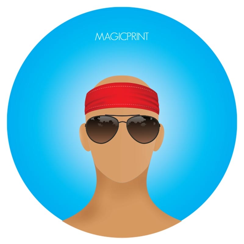 Bandeau tête publicitaire - profil gauche